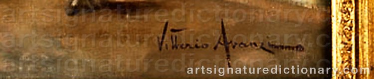 Authentic signature by Vittorio AVANZI on  artwork