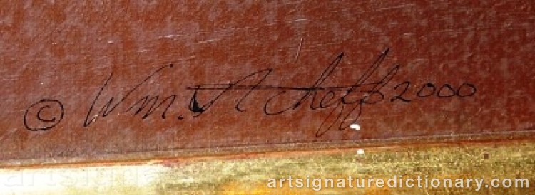 Authentic signature by William ACHEFF on Painting/Watercolour artwork