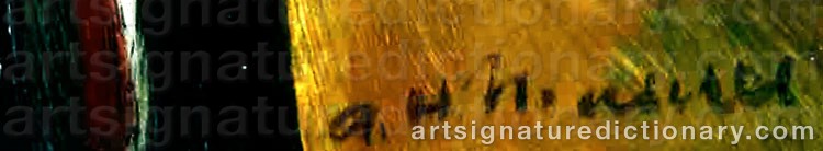 Authentic signature by Alfred Henry MAURER on artwork