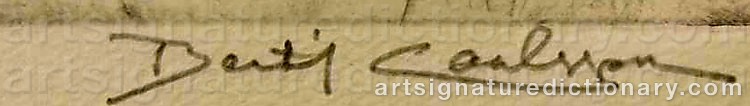 Authentic signature by Bertil CARLSSON on  artwork