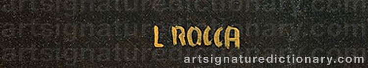 Authentic signature by Luigi ROCCA on  artwork