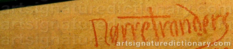 Authentic signature by Johannes NØRRETRANDERS on  artwork