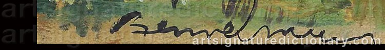 Authentic signature by Ludwig BEMELMANS on  artwork
