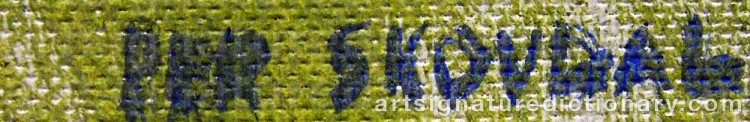 Authentic signature by Per SKOVDAL on  artwork