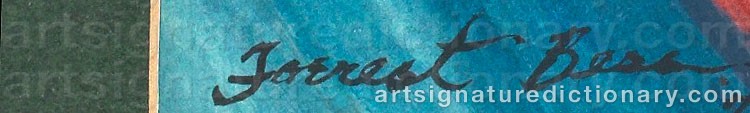 Authentic signature by Forrest Clemenger BESS on  artwork