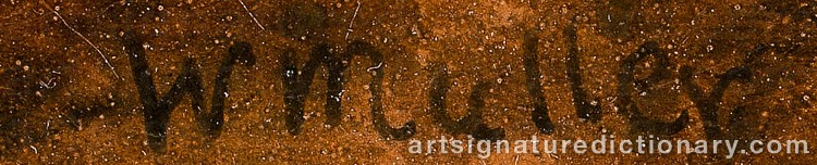 Authentic signature by William James MULLER on Painting/Watercolour artwork