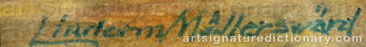 Authentic signature by Lindorm MÖLLERSWÄRD on  artwork