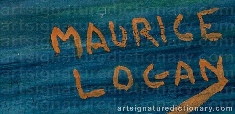 Authentic signature by Maurice George LOGAN on Painting/Watercolour artwork