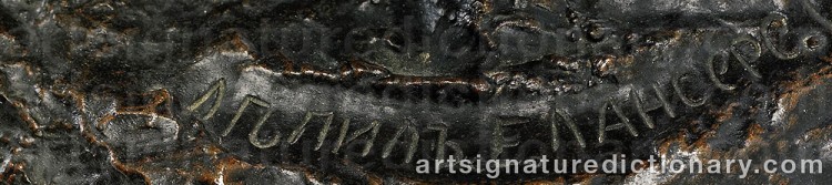 Signature by Evgeni Alexandrovich LANCERAY
