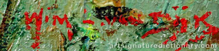 Authentic signature by Willem Jans DIJK on  artwork