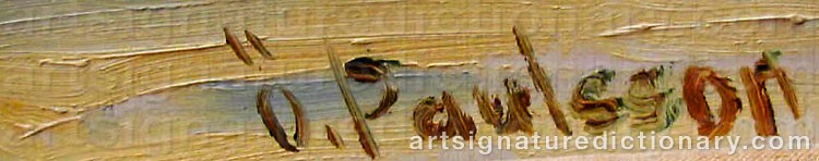 Authentic signature by Östen PAULSSON on  artwork