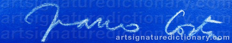 Authentic signature by Franco COSTA on  artwork