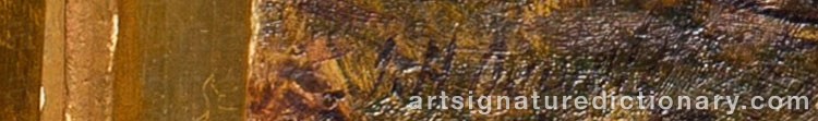 Authentic signature by John Hervey OSWALD on  artwork