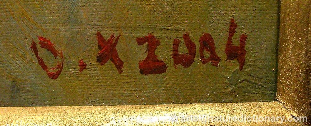 Authentic signature by Xu DAVEN on  artwork