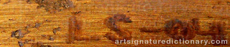 Authentic signature by Lotta SMED on artwork