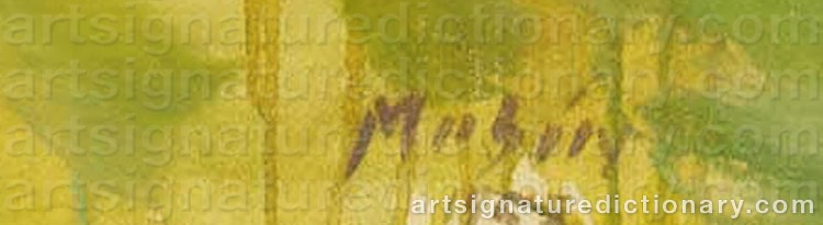 Authentic signature by Orhon MÜBIN on  artwork