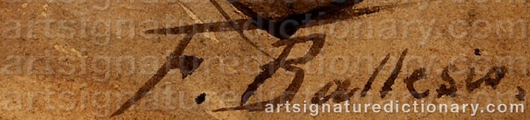 Authentic signature by Federico BALLESIO on  artwork