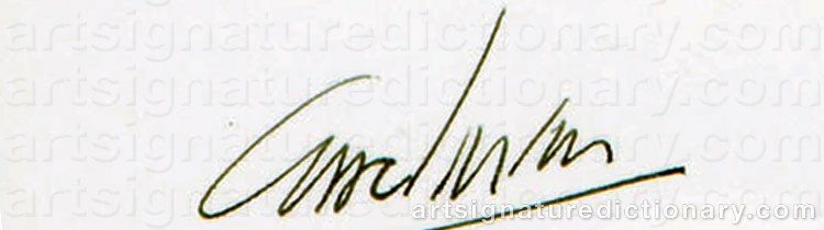 Authentic signature by Jacques CARELMAN on artwork