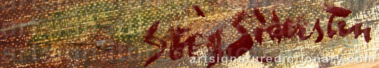 Authentic signature by Stig SÖDERSTEN on Painting/Watercolour artwork