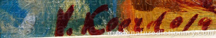 Authentic signature by Veronica KEERDOJA on  artwork