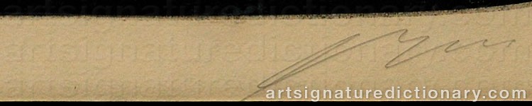 Authentic signature by Hans ERNI on Drawing/Graphic/Print artwork