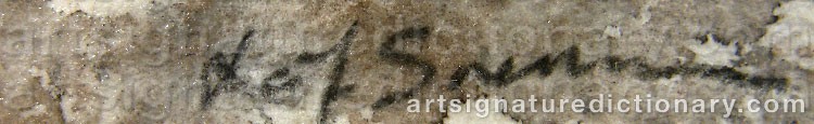 Authentic signature by Leif NORDLÖF on artwork