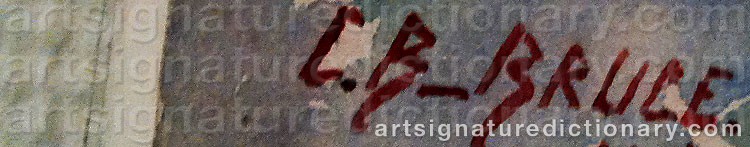 Authentic signature by Carolina BENEDIKS-BRUCE on artwork