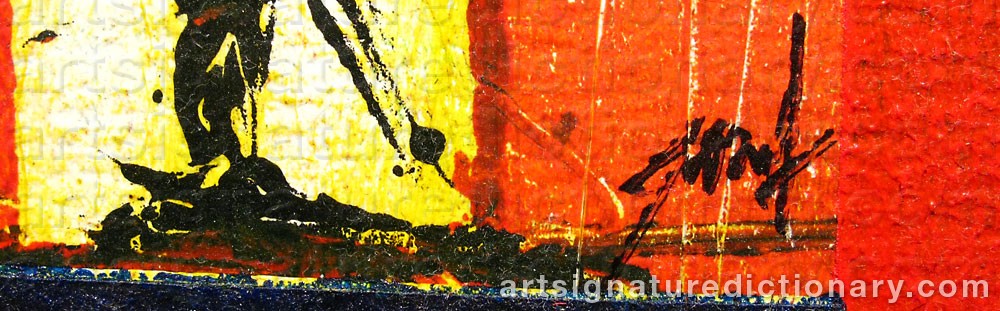 Authentic signature by Jan ANDERSSON on artwork