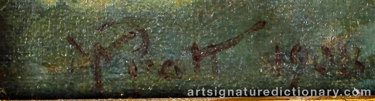 Authentic signature by William PRATT on  artwork