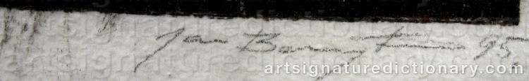 Authentic signature by Jan BENGTSSON on  artwork