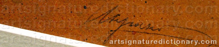Authentic signature by Francisco INFANTE on  artwork