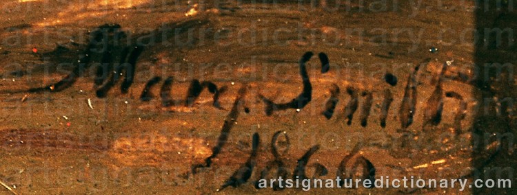 Authentic signature by Mary Russell SMITH on Painting/Watercolour artwork