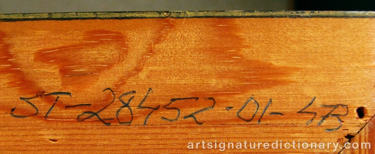 Close-up details showing Albin AMELIN signature forgery characteristics