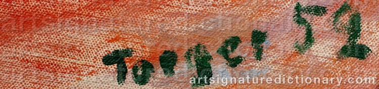 Authentic signature by Torger ENCKELL on Painting/Watercolour artwork
