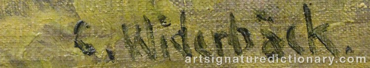 Signature by Gusten WIDERBÄCK