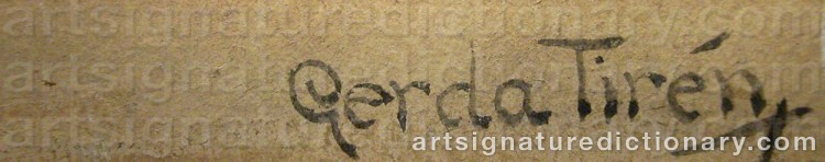 Signature by Gerda TIRÉN
