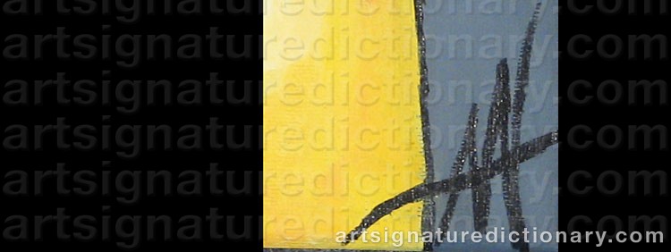 Authentic signature by Annette NORDKVIST on  artwork