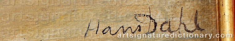 Signature by Hans DAHL