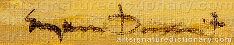 Authentic signature by Suzanne DEMAREST on Painting/Watercolour artwork