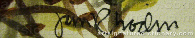 Signature by Jan RHODIN