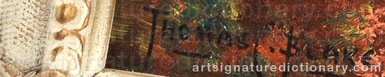 Authentic signature by Thomas C. BLAKE on  artwork