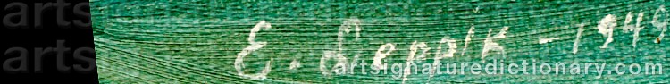 Authentic signature by Elmar LEPPIK on  artwork
