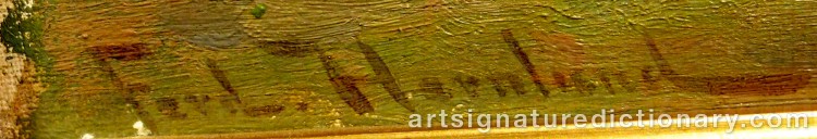 Signature by Ferdinand HERNLUND