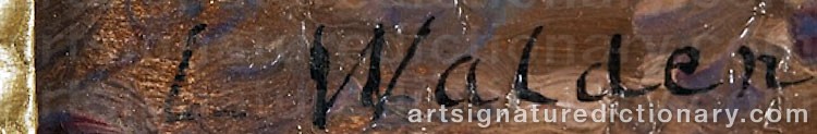 Authentic signature by Lionel WALDEN on Painting/Watercolour artwork