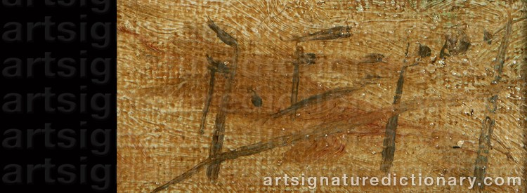 Authentic signature by Angel ESPOY on Painting/Watercolour artwork