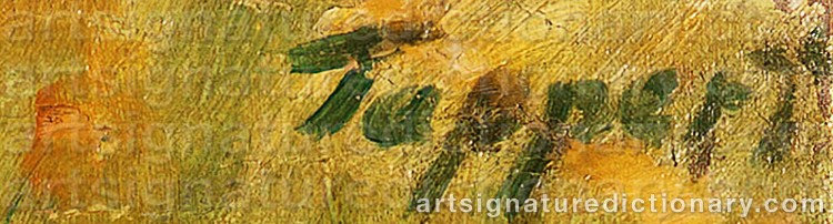 Authentic signature by Georg TAPPERT on  artwork