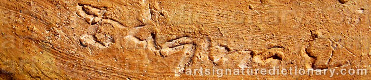 Authentic signature by Dagmar NORELL on  artwork