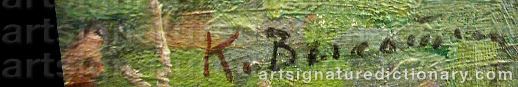 Authentic signature by Konstantin Semionovich VYSOTSKY on artwork