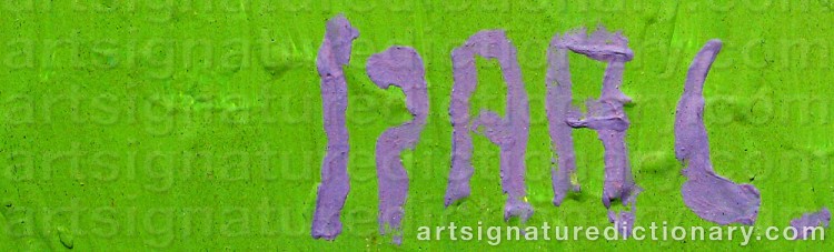 Authentic signature by Lars SPAAK on  artwork