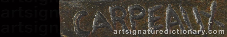 Authentic signature by Jean-Baptiste CARPEAUX on  artwork